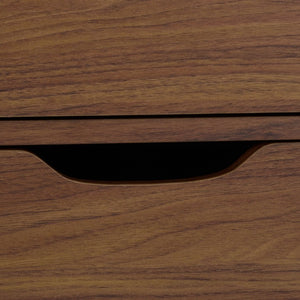 Safavieh Ilyum Walnut Tambour Door Sideboard with Drawers for Mid-Century Modern Living MED3109A-2BX
