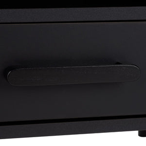 Safavieh Etka 2 Drawer Tambour Door Media Stand - Stylish Storage Solution For Modern Living Room Decor Black MED3112A