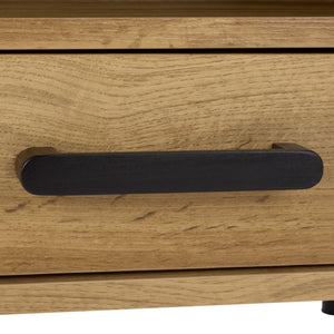Safavieh Etka 2 Drawer Tambour Door Media Stand - Stylish Storage Solution For Modern Living Room Decor Oak MED3112B