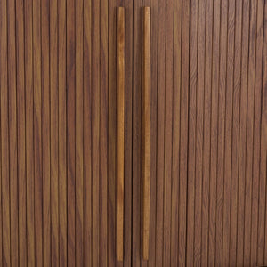Safavieh Sabby Tambour Door Compact Sideboard - Stylish Media Stand For Organized Living Spaces And Versatility Walnut MED3113A