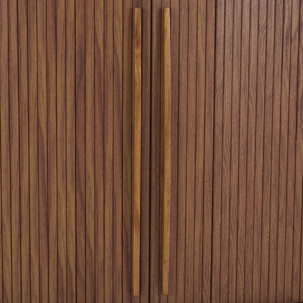 Safavieh Sabby Tambour Door Compact Sideboard - Stylish Media Stand For Organized Living Spaces And Versatility Walnut MED3113A
