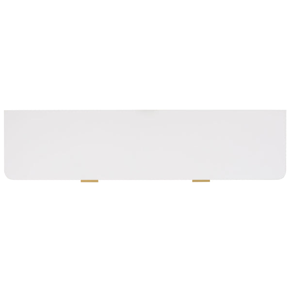 Hilsa Mid-Century Sideboard And Tv Stand With Three Doors, Two Shelves, Sleek Metal Trim, 65" Tv Support