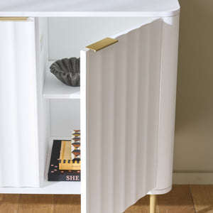 Hilsa Compact Two-Door Sideboard And Tv Stand For Small Spaces — Modern Storage, Sleek Accent Design