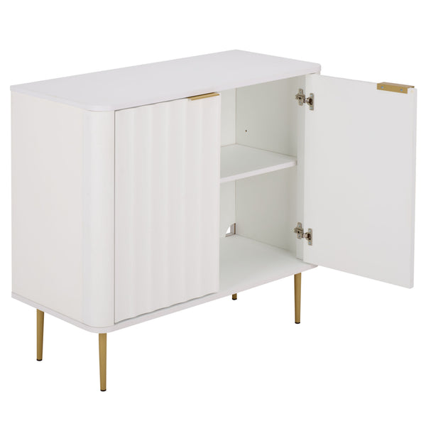 Hilsa Compact Two-Door Sideboard And Tv Stand For Small Spaces — Modern Storage, Sleek Accent Design