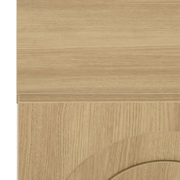 Simi Compact Sideboard Tv Stand With Ample Storage For Small Spaces — Durable Wood-Tone Veneer Design