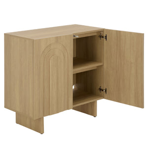 Simi Compact Sideboard Tv Stand With Ample Storage For Small Spaces — Durable Wood-Tone Veneer Design