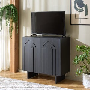 Simi Compact Sideboard Tv Stand With Ample Storage For Small Spaces — Durable Wood-Tone Veneer Design