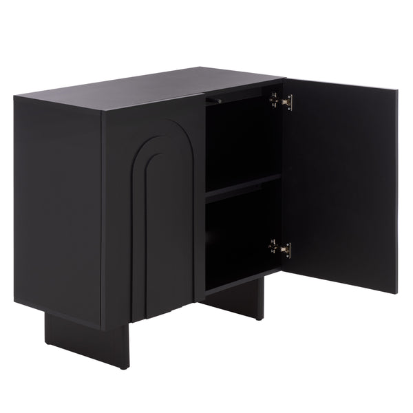 Simi Compact Sideboard Tv Stand With Ample Storage For Small Spaces — Durable Wood-Tone Veneer Design