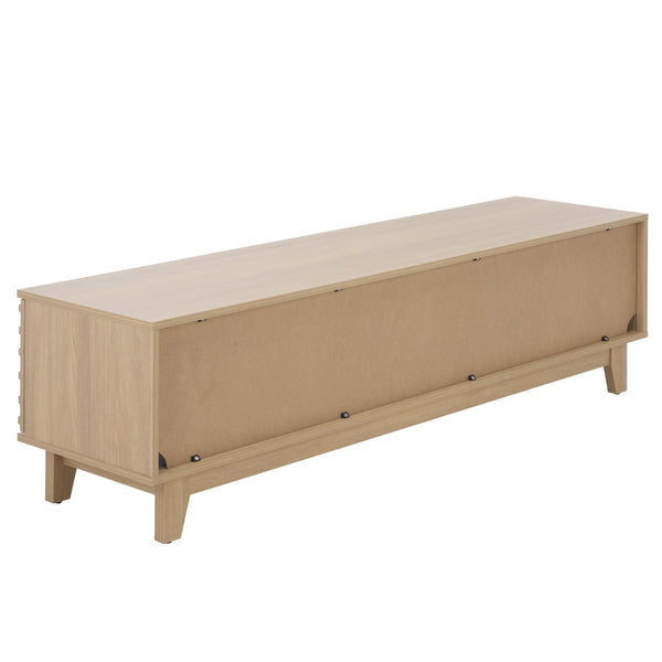 Zulie Mid-Century Modern Sideboard And Media Console For Up To 65" Tv With Ample Concealed Storage