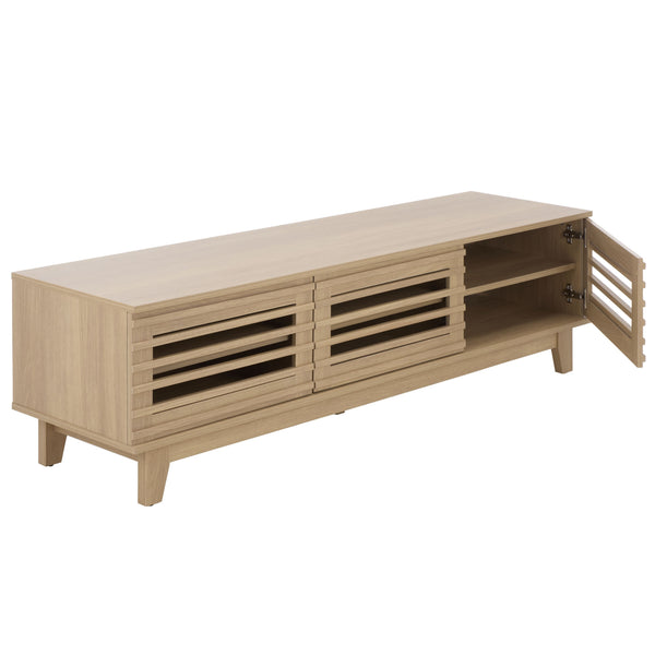 Zulie Mid-Century Modern Sideboard And Media Console For Up To 65" Tv With Ample Concealed Storage