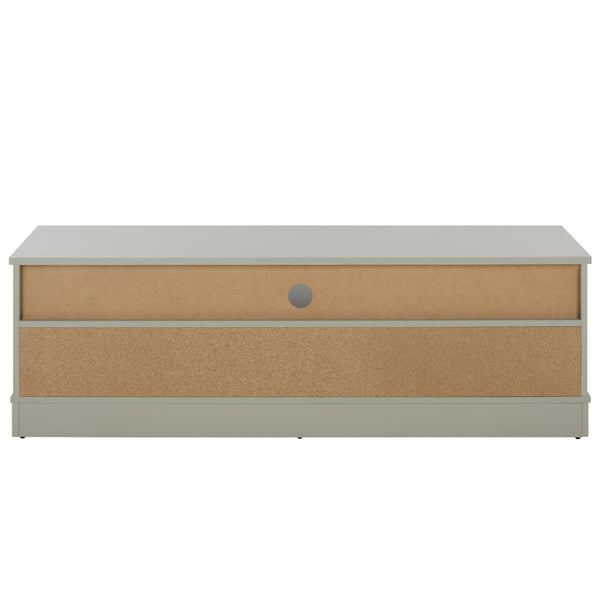 Shafa Modern Sideboard Tv Stand For Up To 55" Tvs, Sleek Light Grey Finish, Cable Management, Sturdy Storage