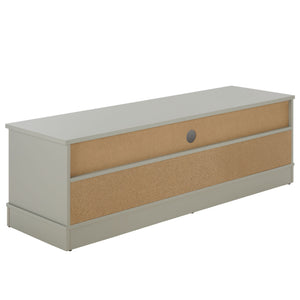 Shafa Modern Sideboard Tv Stand For Up To 55" Tvs, Sleek Light Grey Finish, Cable Management, Sturdy Storage