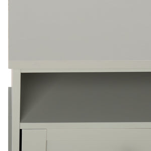 Shafa Modern Sideboard Tv Stand For Up To 55" Tvs, Sleek Light Grey Finish, Cable Management, Sturdy Storage