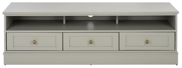 Shafa Modern Sideboard Tv Stand For Up To 55" Tvs, Sleek Light Grey Finish, Cable Management, Sturdy Storage