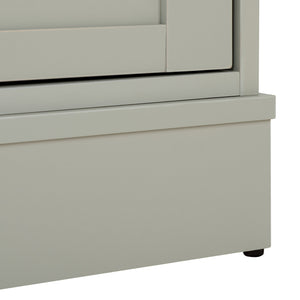 Shafa Modern Sideboard Tv Stand For Up To 55" Tvs, Sleek Light Grey Finish, Cable Management, Sturdy Storage
