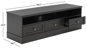 Shafa Modern Sideboard Tv Stand For Up To 55" Tvs, Sleek Light Grey Finish, Cable Management, Sturdy Storage