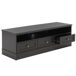 Shafa Modern Sideboard Tv Stand For Up To 55" Tvs, Sleek Light Grey Finish, Cable Management, Sturdy Storage