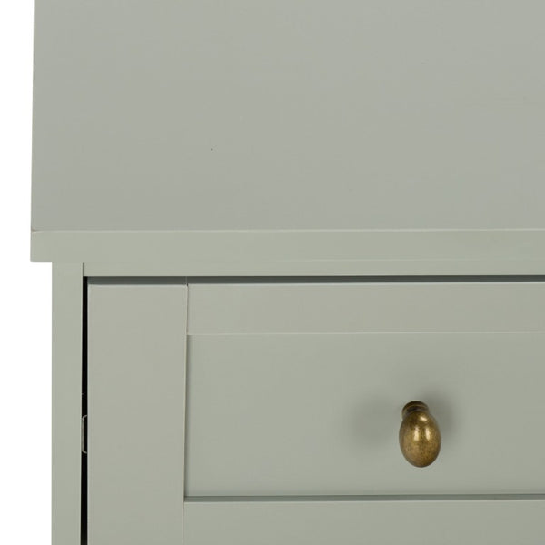 Safavieh Shafa Low Profile Media Console Sideboard in Light Grey for Modern Living Rooms MED3124A-2BX
