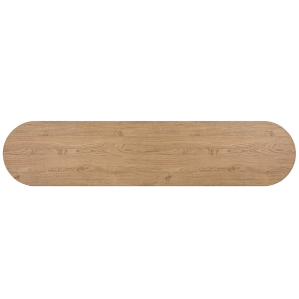 Kiyoshi 5-Shelf Media Stand 70.9" Wide — Modern Wood-Look Shelves With Metal Frame, Holds Up To 75" Tv