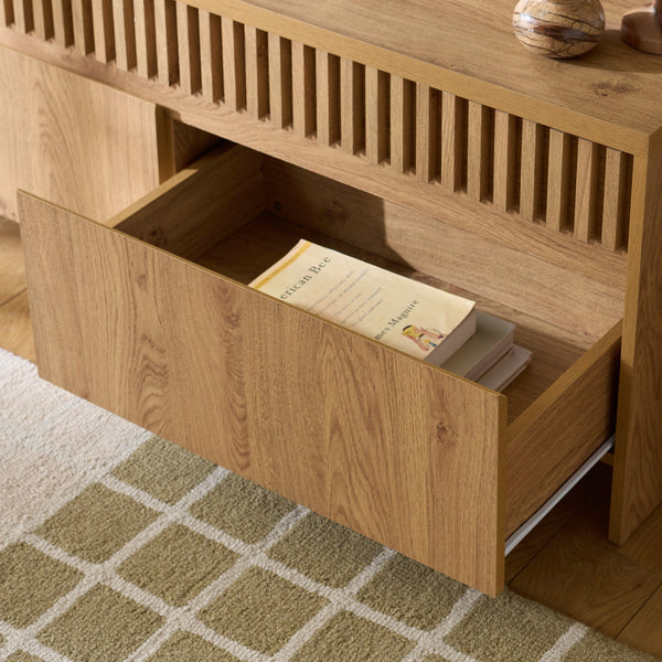 Masa 3-Drawer 71.5" Tv Stand — Sleek Low-Profile Media Console With Ample Hidden Storage And Surface Space