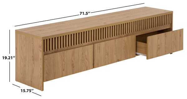 Masa 3-Drawer 71.5" Tv Stand — Sleek Low-Profile Media Console With Ample Hidden Storage And Surface Space