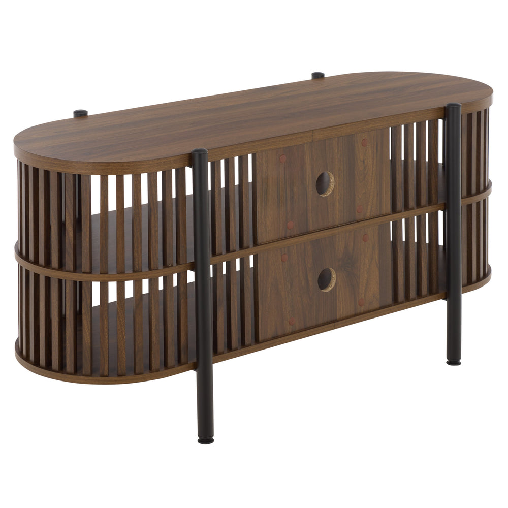 Marami Modern 47.2" Tv Stand With Open Shelf, Metal Legs, Compact Design For Tvs Up To 43"