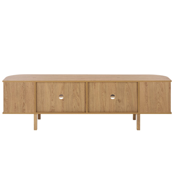 Tomori 70.9" Tv Stand With Spacious Top, Two Concealed Drawers, Scratch-Resistant Wood-Look Finish