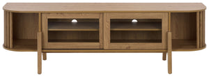 Tomori 70.9" Tv Stand With Spacious Top, Two Concealed Drawers, Scratch-Resistant Wood-Look Finish