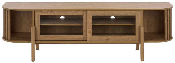 Tomori 70.9" Tv Stand With Spacious Top, Two Concealed Drawers, Scratch-Resistant Wood-Look Finish