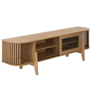 Tomori 70.9" Tv Stand With Spacious Top, Two Concealed Drawers, Scratch-Resistant Wood-Look Finish
