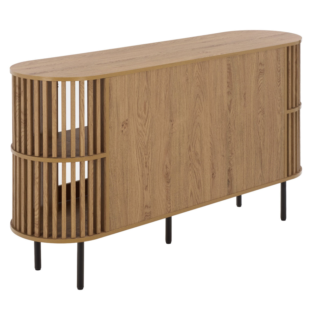 Kiyoshi Modern 2-Door 58.3" Sideboard With Concealed Shelving, Durable Laminate Finish, Low-Profile Elegance