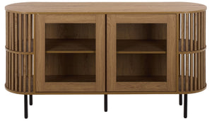 Kiyoshi Modern 2-Door 58.3" Sideboard With Concealed Shelving, Durable Laminate Finish, Low-Profile Elegance