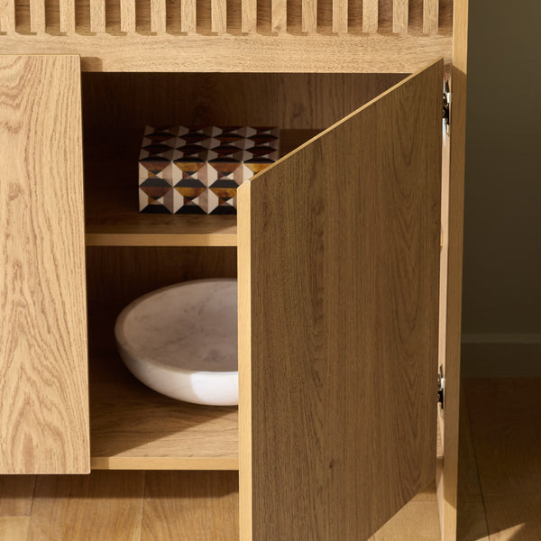 Masa Two-Door Sideboard 31.2" — Compact Contemporary Storage Cabinet With Shelves For Dining Room