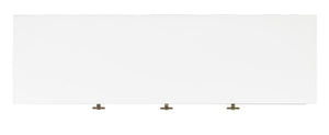 Safavieh Genevieve Media Stand - Mid-Century Modern Design With Glamorous Gold Legs For Stylish Living Rooms Walnut / White MED5000A