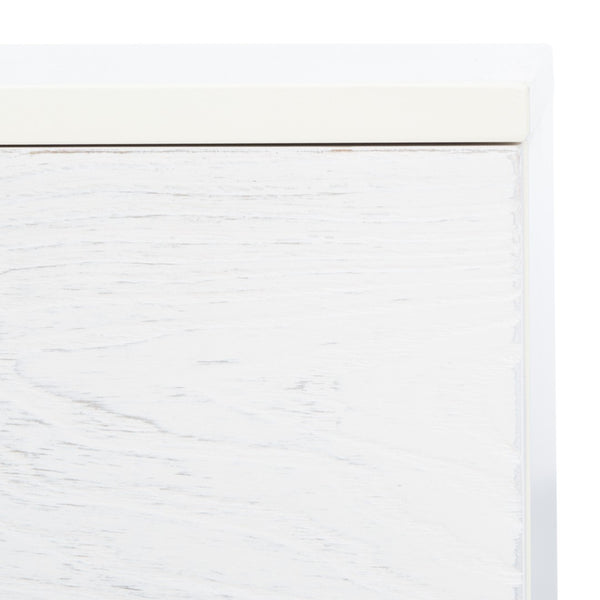 Safavieh Genevieve Media Stand - Mid-Century Modern Design With Glamorous Gold Legs For Stylish Living Rooms Cream / White Washed MED5000D