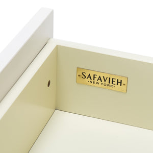 Safavieh Genevieve Media Stand - Mid-Century Modern Design With Glamorous Gold Legs For Stylish Living Rooms Cream / White Washed MED5000D
