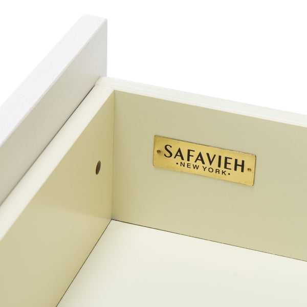 Safavieh Genevieve Media Stand - Mid-Century Modern Design With Glamorous Gold Legs For Stylish Living Rooms Cream / White Washed MED5000D