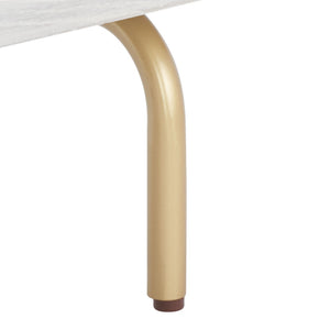 Safavieh Genevieve Media Stand - Mid-Century Modern Design With Glamorous Gold Legs For Stylish Living Rooms Grey / White Washed MED5000E