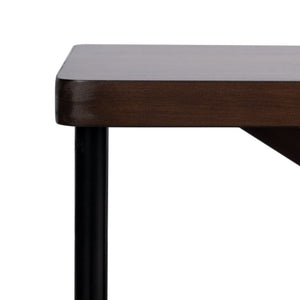 Safavieh Bruno Industrial Media Stand - Stylish Mahogany & Black Metal Storage For Modern Living Rooms & Décor MED5001A