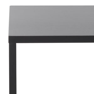 Safavieh Cricket Open Shelf Media Stand - Elegant Mahogany Wood Design For Stylish Entertainment Organization Black Mahogany Wood,Pb,Acacia Veneer Med5002b