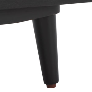 Safavieh Cricket Open Shelf Media Stand - Elegant Mahogany Wood Design For Stylish Entertainment Organization Black Mahogany Wood,Pb,Acacia Veneer Med5002b