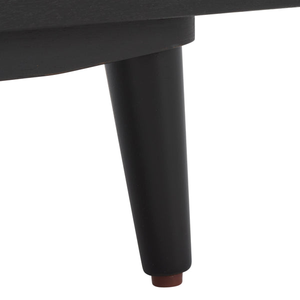 Safavieh Cricket Open Shelf Media Stand - Elegant Mahogany Wood Design For Stylish Entertainment Organization Black Mahogany Wood,Pb,Acacia Veneer Med5002b