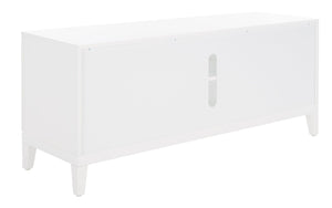 Safavieh Riya Modern 2-Door Media Stand With Sculptural Design & Hidden Storage For Stylish Living Rooms MED5006A