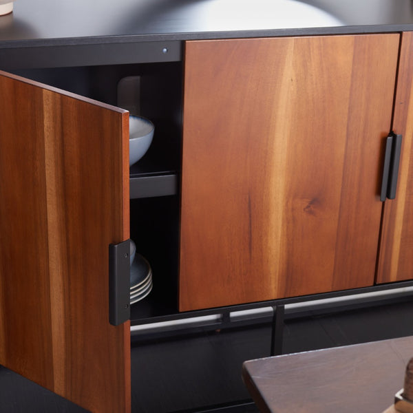 Safavieh Vance 3-Door Sideboard With Adjustable Shelves - Stylish Mahogany Storage For Modern Living Spaces MED5007A