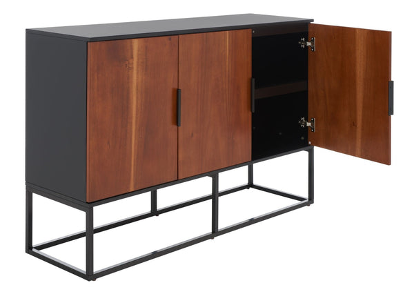 Safavieh Vance 3-Door Sideboard With Adjustable Shelves - Stylish Mahogany Storage For Modern Living Spaces MED5007A
