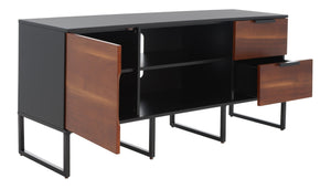 Safavieh Vance Modern Industrial Media Stand With 1 Door, 2 Drawers & 2 Shelves For Stylish Storage Solutions MED5008A