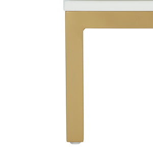 Safavieh Zadie Coastal-Inspired Rattan Media Stand With Open Shelving & Elegant Gold Accents For Modern Homes White With Natural Rattan / Gold Legs MED5009B