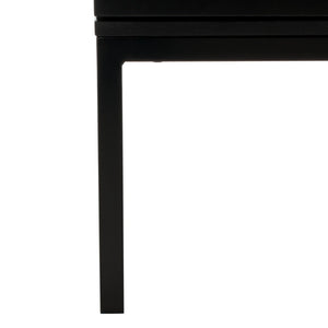 Safavieh Zadie Coastal-Inspired Rattan Sideboard With Two Shelves For Stylish Storage In Any Room Black MED5010E