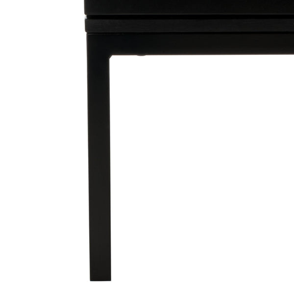 Safavieh Zadie Coastal-Inspired Rattan Sideboard With Two Shelves For Stylish Storage In Any Room Black MED5010E