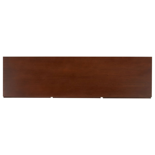 Safavieh Zadie Coastal-Inspired Rattan Sideboard With Two Shelves For Stylish Storage In Any Room Walnut / Natural MED5010F